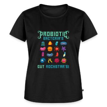 Cool Microbiology Probiotic Bacteria - Women's Premium Organic T-shirt - black - Front - Selfina (174cm)