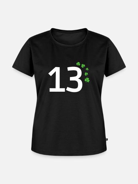 13 - Frauen Premium Bio T-Shirt - Schwarz