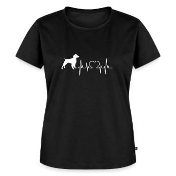 Bretonischer Vorstehhund Geschenk Shirt - Frauen Premium Bio T-Shirt - Schwarz - Vorne - Selfina (174cm)