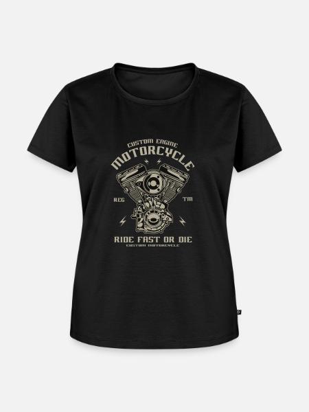 Motor - Frauen Premium Bio T-Shirt - Schwarz