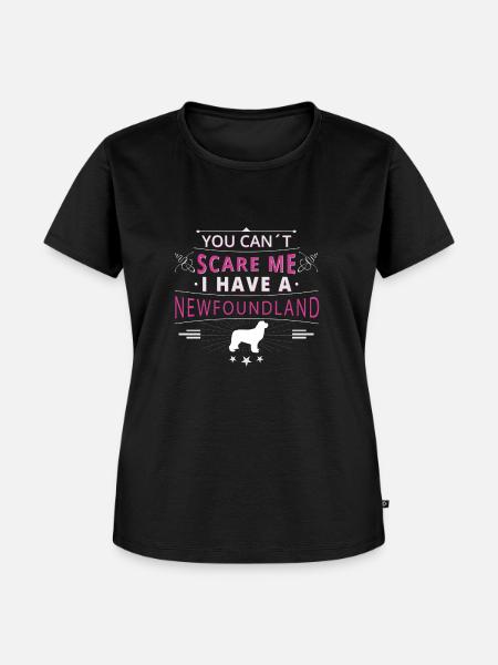 Neufundländer scare Newfoundland - Frauen Premium Bio T-Shirt - Schwarz