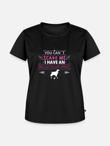 English Cocker Spaniel scare - Frauen Premium Bio T-Shirt - Schwarz