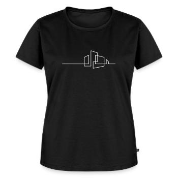 Architektur Logo - Frauen Premium Bio T-Shirt - Schwarz - Vorne - Selfina (174cm)
