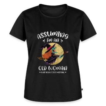 Hexe Frau Zauberei Spruch - Frauen Premium Bio T-Shirt - Schwarz - Vorne - Selfina (174cm)