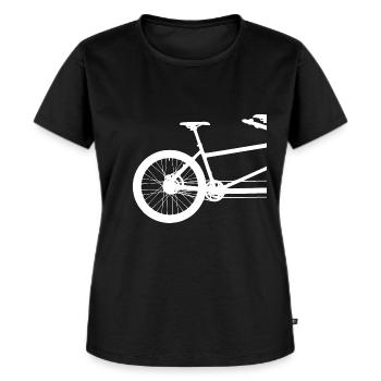 Tandem hinten - Frauen Premium Bio T-Shirt - Schwarz - Vorne - Selfina (174cm)