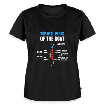 Rudern Ruderer Ruderboot Trainer Spruch Geschenk - Frauen Premium Bio T-Shirt - Schwarz - Vorne - Selfina (174cm)