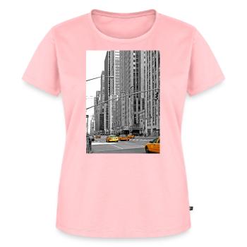 NYC Yellow Cabs Radio City - Frauen Premium Bio T-Shirt - Rosa - Vorne - AI Model Female 172 dark (172cm)