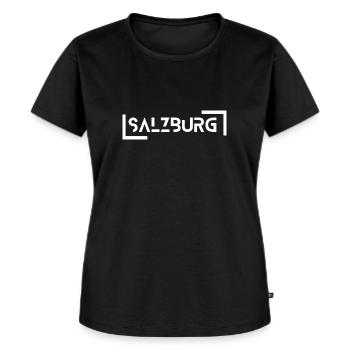 Salzburg - Frauen Premium Bio T-Shirt - Schwarz - Vorne - Selfina (174cm)