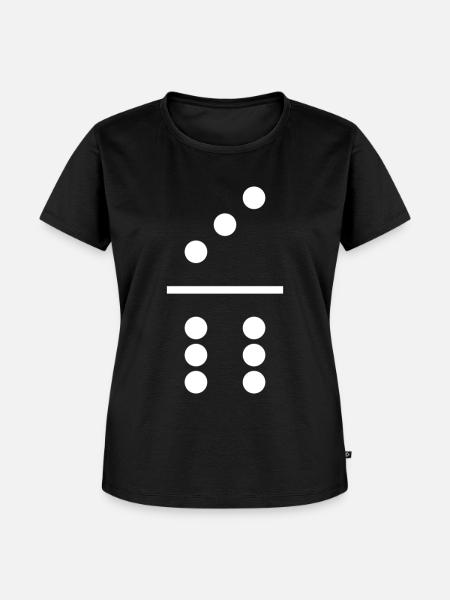 Domino Stein 3/6 - Frauen Premium Bio T-Shirt - Schwarz