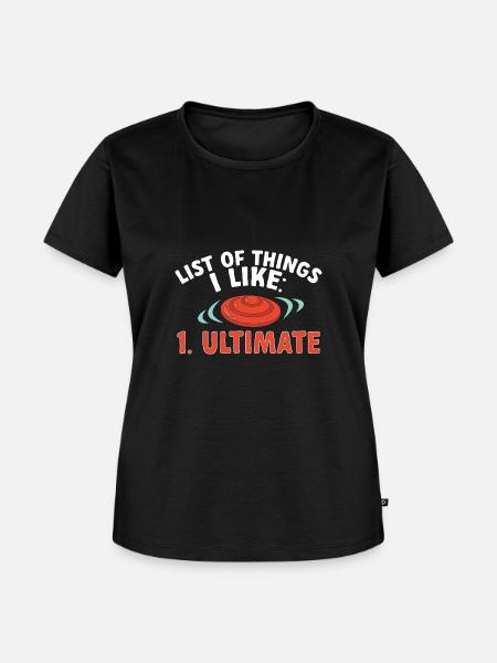 Ultimate Frisbee Wurfscheibe - Frauen Premium Bio T-Shirt - Schwarz