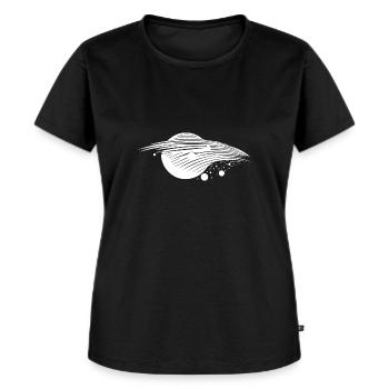 Gravité des trous noirs et horizon des événements - T-shirt Premium bio Femme - noir - Devant - Selfina (174cm)