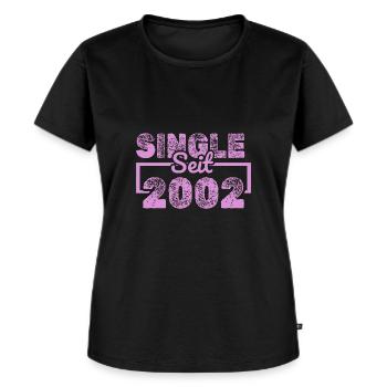 seit 2002 - Frauen Premium Bio T-Shirt - Schwarz - Vorne - Selfina (174cm)