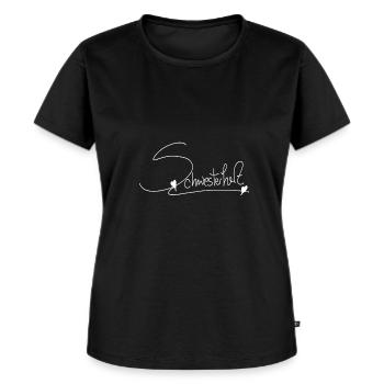 Sister Schwester Schwesterherz - Frauen Premium Bio T-Shirt - Schwarz - Vorne - Selfina (174cm)
