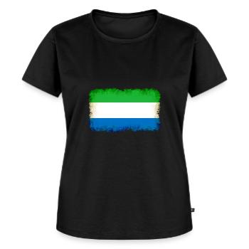 Leone als Sierra - Frauen Premium Bio T-Shirt - Schwarz - Vorne - Selfina (174cm)