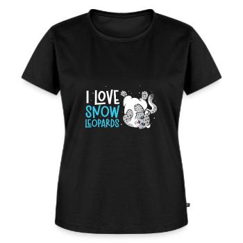 Snow leopard - Women's Premium Organic T-shirt - black - Front - Selfina (174cm)
