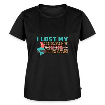 Taucher Tauchen Design Schnorcheln - Frauen Premium Bio T-Shirt - Schwarz - Vorne - Selfina (174cm)
