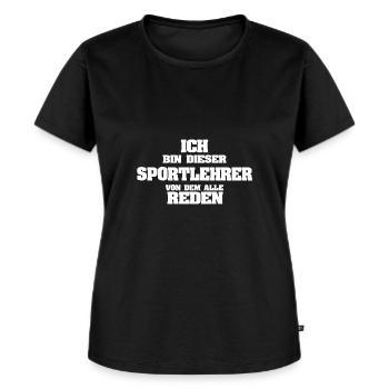 Beruf Sportlehrer - Frauen Premium Bio T-Shirt - Schwarz - Vorne - Selfina (174cm)