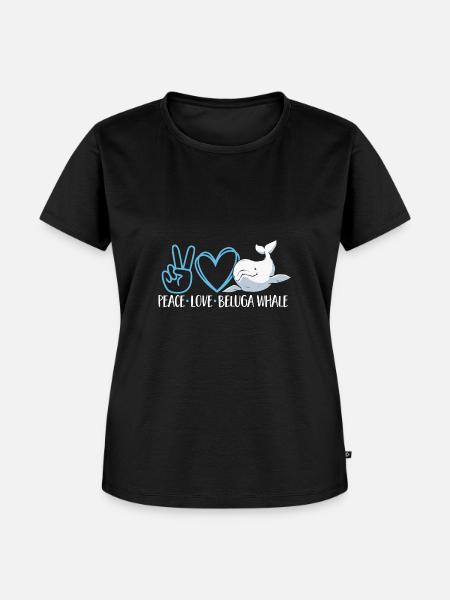 Weißwal Beluga Wal - Frauen Premium Bio T-Shirt - Schwarz