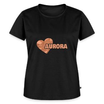 Vorname Aurora - Frauen Premium Bio T-Shirt - Schwarz - Vorne - Selfina (174cm)