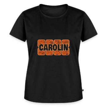 Vorname Carolin - Frauen Premium Bio T-Shirt - Schwarz - Vorne - Selfina (174cm)