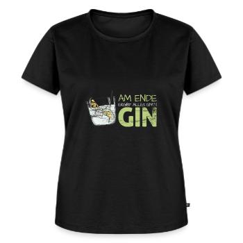 Gin Tonic - Frauen Premium Bio T-Shirt - Schwarz - Vorne - Selfina (174cm)