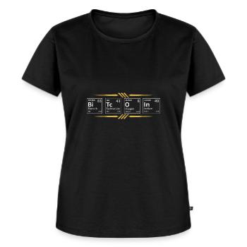 Bitcoin Geek - Frauen Premium Bio T-Shirt - Schwarz - Vorne - Selfina (174cm)