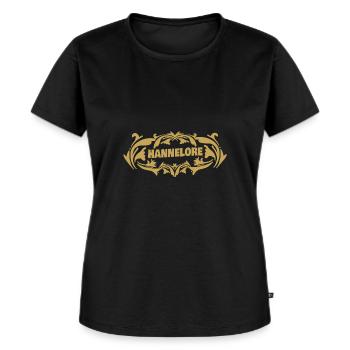 Hannelore dorée - T-shirt Premium bio Femme - noir - Devant - Selfina (174cm)