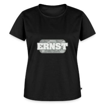 Serious - Women's Premium Organic T-shirt - black - Front - Selfina (174cm)