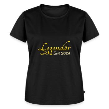 2029 - Frauen Premium Bio T-Shirt - Schwarz - Vorne - Selfina (174cm)