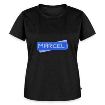 MARCEL Marcel - Frauen Premium Bio T-Shirt - Schwarz - Vorne - Selfina (174cm)