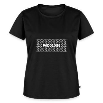 Praca Podolog - Ekologiczna damska koszulka Premium - czarny - Przód - Selfina (174cm)