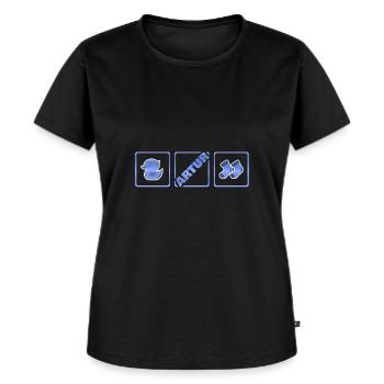 Baby Artur - Frauen Premium Bio T-Shirt - Schwarz - Vorne - Selfina (174cm)
