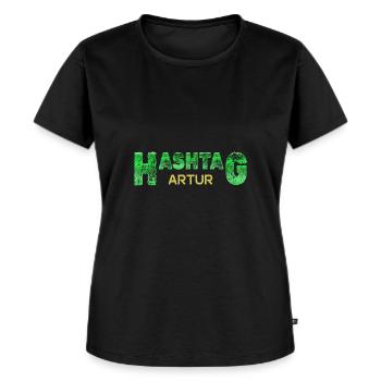 Vorname Artur - Frauen Premium Bio T-Shirt - Schwarz - Vorne - Selfina (174cm)