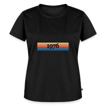 1976 1976 - Women's Premium Organic T-shirt - black - Front - Selfina (174cm)