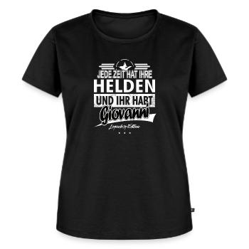 Jede Zeit hat Ihre Helden Ihr habt Giovanni - Frauen Premium Bio T-Shirt - Schwarz - Vorne - Selfina (174cm)