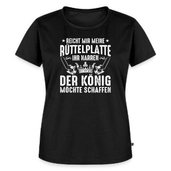 Straßenbauer/Straßenbau/Asphaltbauer/Geschenk - Frauen Premium Bio T-Shirt - Schwarz - Vorne - Selfina (174cm)
