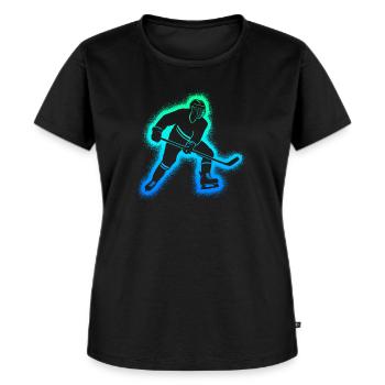 Eishockeyspieler Eishockey Kinder Männer Hockey - Frauen Premium Bio T-Shirt - Schwarz - Vorne - Selfina (174cm)