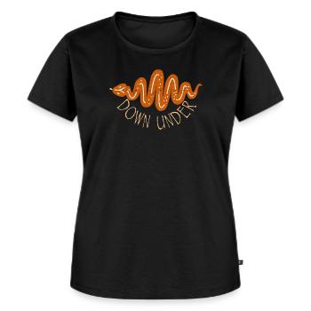 Australia Down Under Snake - Frauen Premium Bio T-Shirt - Schwarz - Vorne - Selfina (174cm)
