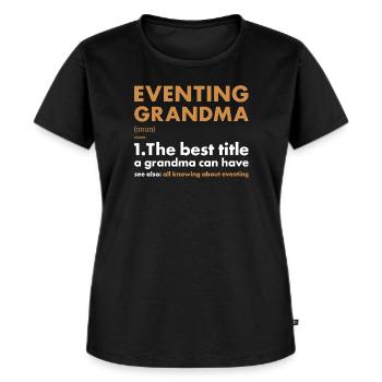 Rider Grandma Definition Eventing - Women's Premium Organic T-shirt - black - Front - Selfina (174cm)