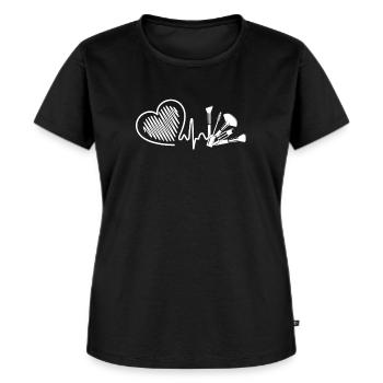 Makeup Artist Makeup Artist Heartbeat - Women's Premium Organic T-shirt - black - Front - Selfina (174cm)