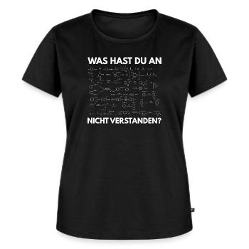 Chemie Chemiker Chemikant Chemielaborant Geschenk - Frauen Premium Bio T-Shirt - Schwarz - Vorne - Selfina (174cm)
