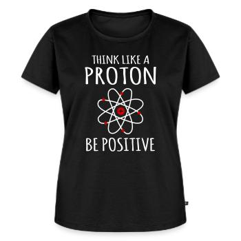 Positif penser Proton Atom Physik Physics Prots - T-shirt Premium bio Femme - noir - Devant - Selfina (174cm)