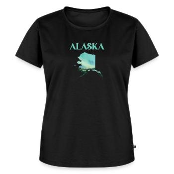 Alaska Landschaftsdesign für Alaska-Liebhaber - Frauen Premium Bio T-Shirt - Schwarz - Vorne - Selfina (174cm)