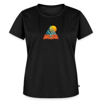 Conception de roche de montagne pour les amoureux de la nature - T-shirt Premium bio Femme - noir - Devant - Selfina (174cm)