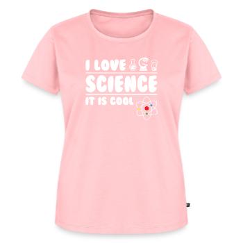 I Love Science - Frauen Premium Bio T-Shirt - Rosa - Vorne - AI Model Female 172 dark (172cm)