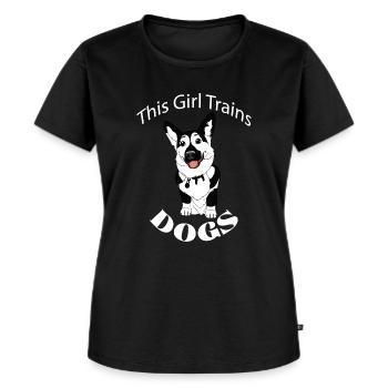 Hundetrainer Professionelle Hundetrainingsschule - Frauen Premium Bio T-Shirt - Schwarz - Vorne - Selfina (174cm)