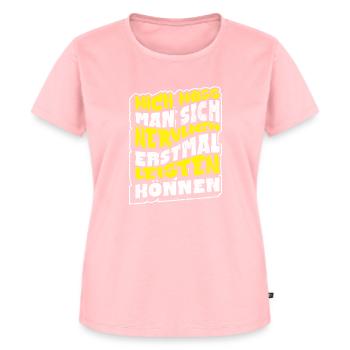 Lustiger Spruch Sarkasmus Ironie Humor Witzig - Frauen Premium Bio T-Shirt - Rosa - Vorne - AI Model Female 172 dark (172cm)