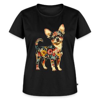 Chihuahua - Frauen Premium Bio T-Shirt - Schwarz - Vorne - Selfina (174cm)