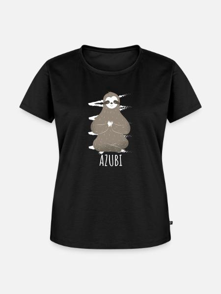 Azubi Faultier Lustig - Frauen Premium Bio T-Shirt - Schwarz