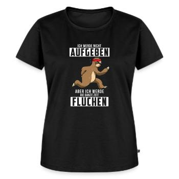 Ich Werde Nicht Aufgeben Lustiges Läufer Geschenk - Frauen Premium Bio T-Shirt - Schwarz - Vorne - Selfina (174cm)